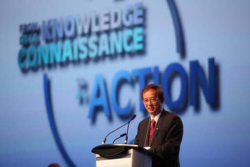 El presidente del ICSU, Yuan Tseh Lee, inaugura la Conferencia Internacional del Año Polar