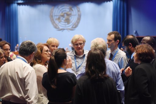 Delegates discuss the decision text on the 1.5°C Special Report