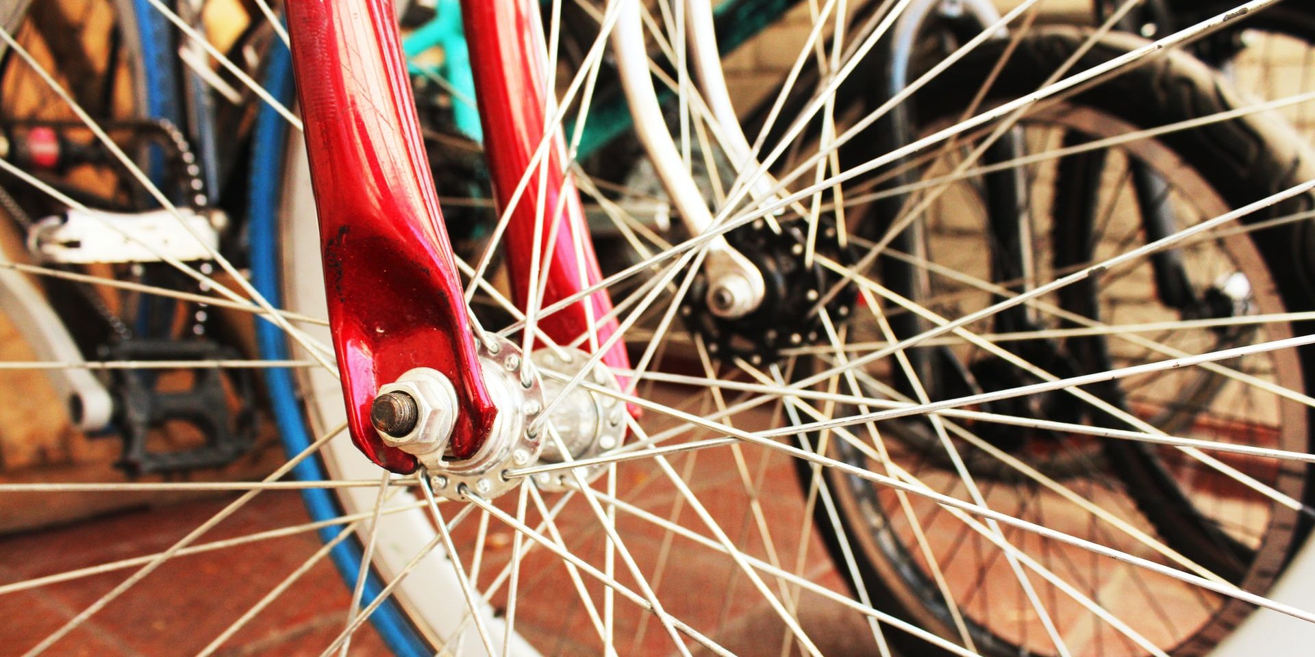 Bicycles close up