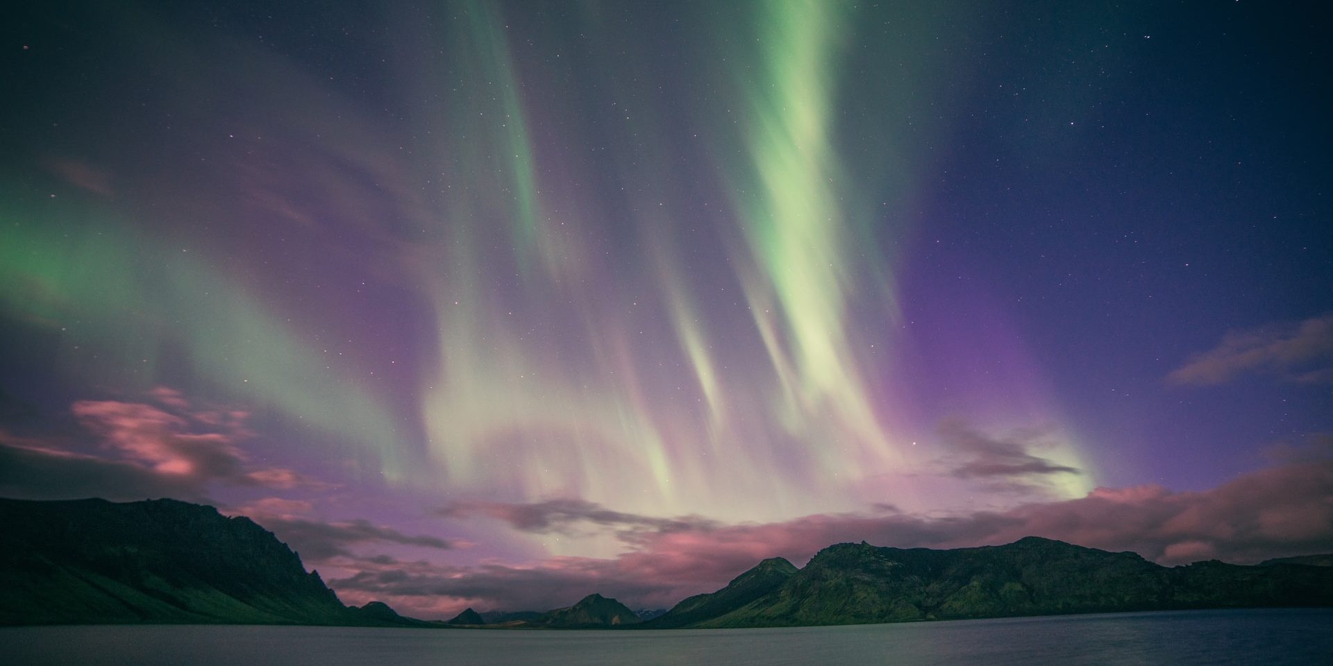 Polar lights Álftavatn, Iceland
