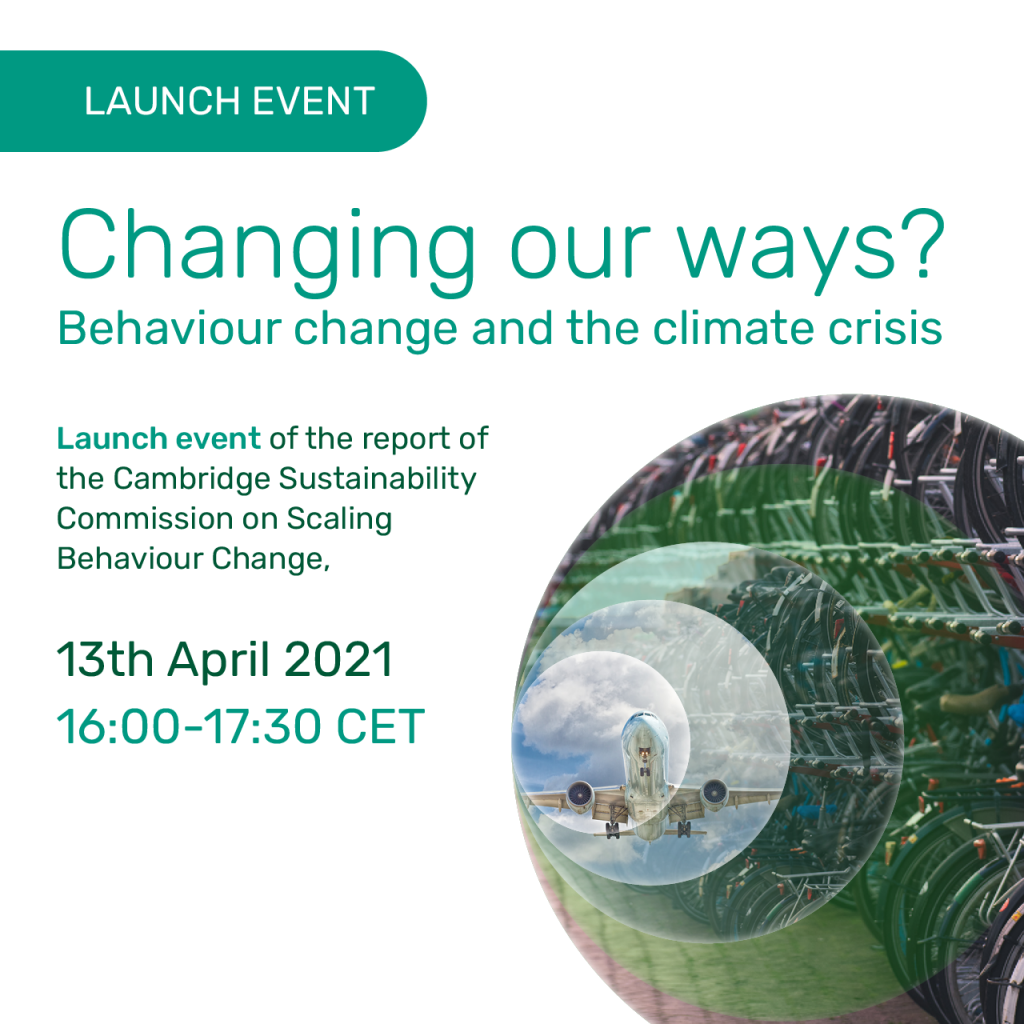Cambridge Sustainability Commission on Scaling Behaviour Change report launch event