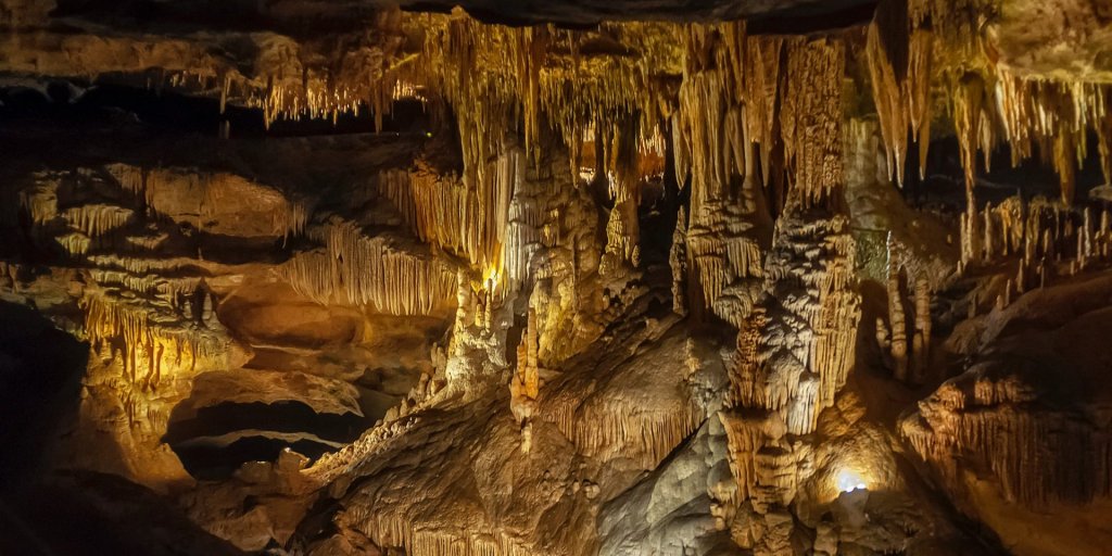 Stalagmites in cave