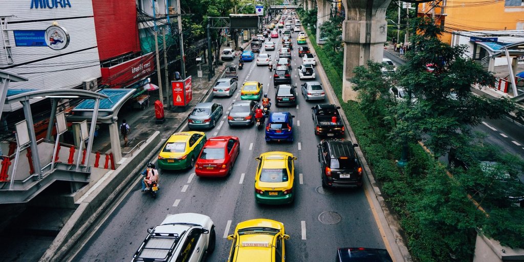 Traffic in Bangkok, Thailand