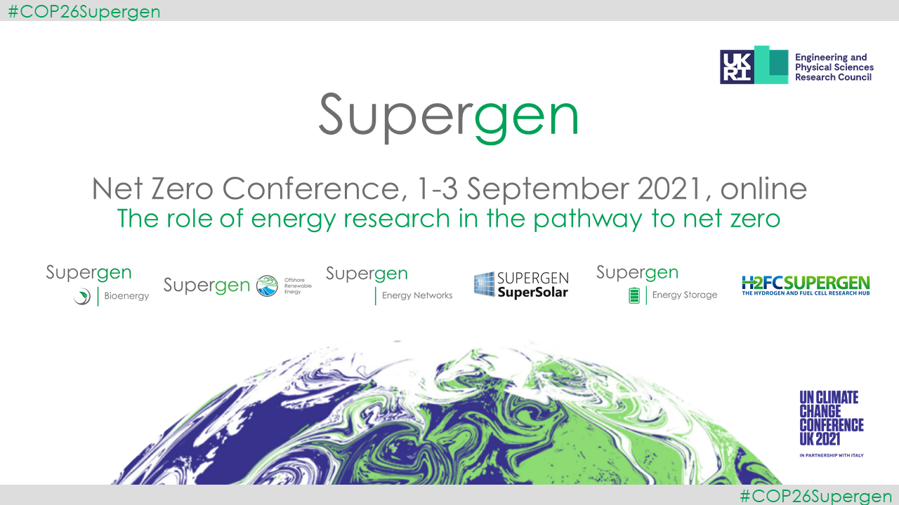 Supergen Net Zero Conference – The role of energy research in the pathway to net zero