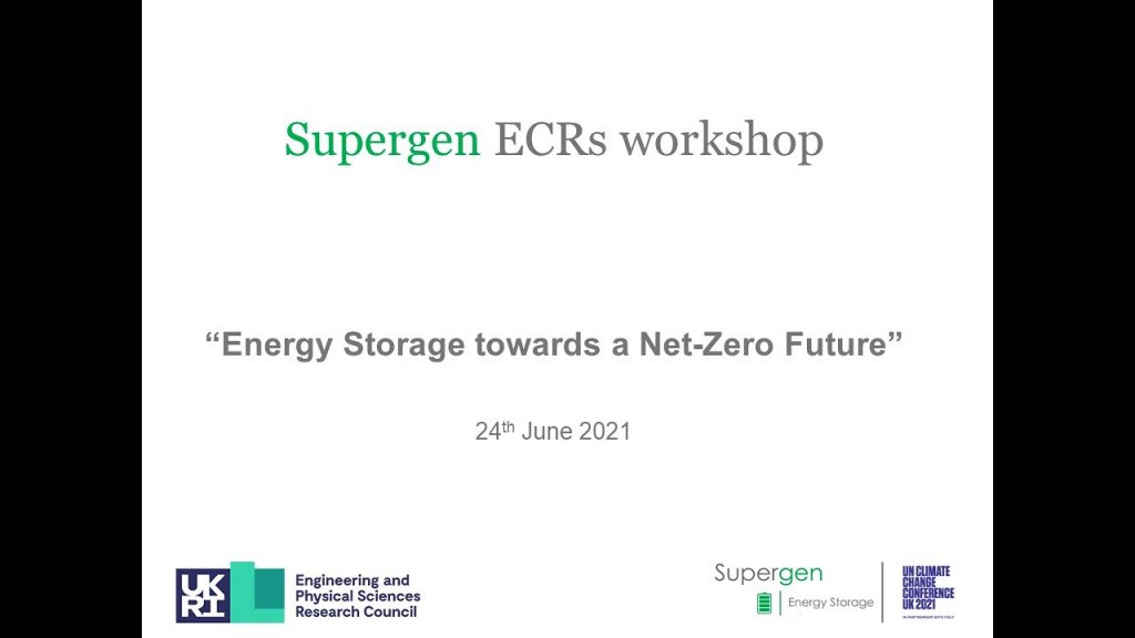 Energy Storage towards a Net-Zero Future