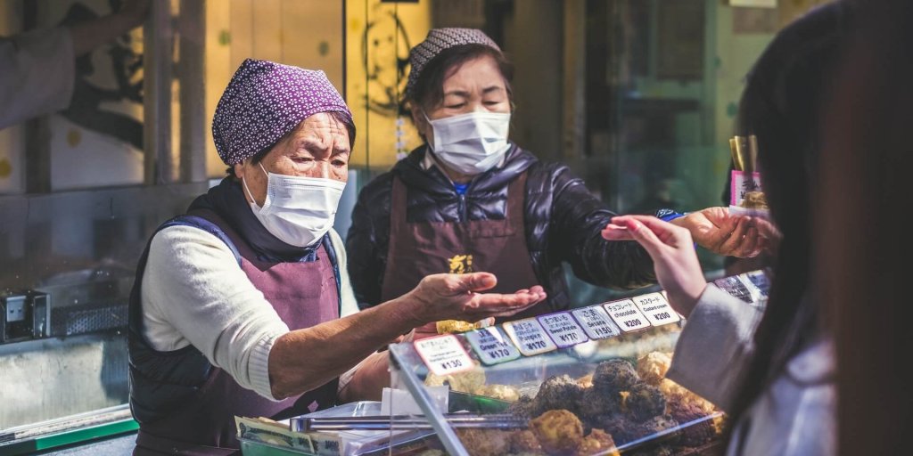 Japanese street food market