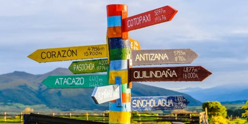 Colorful signpost