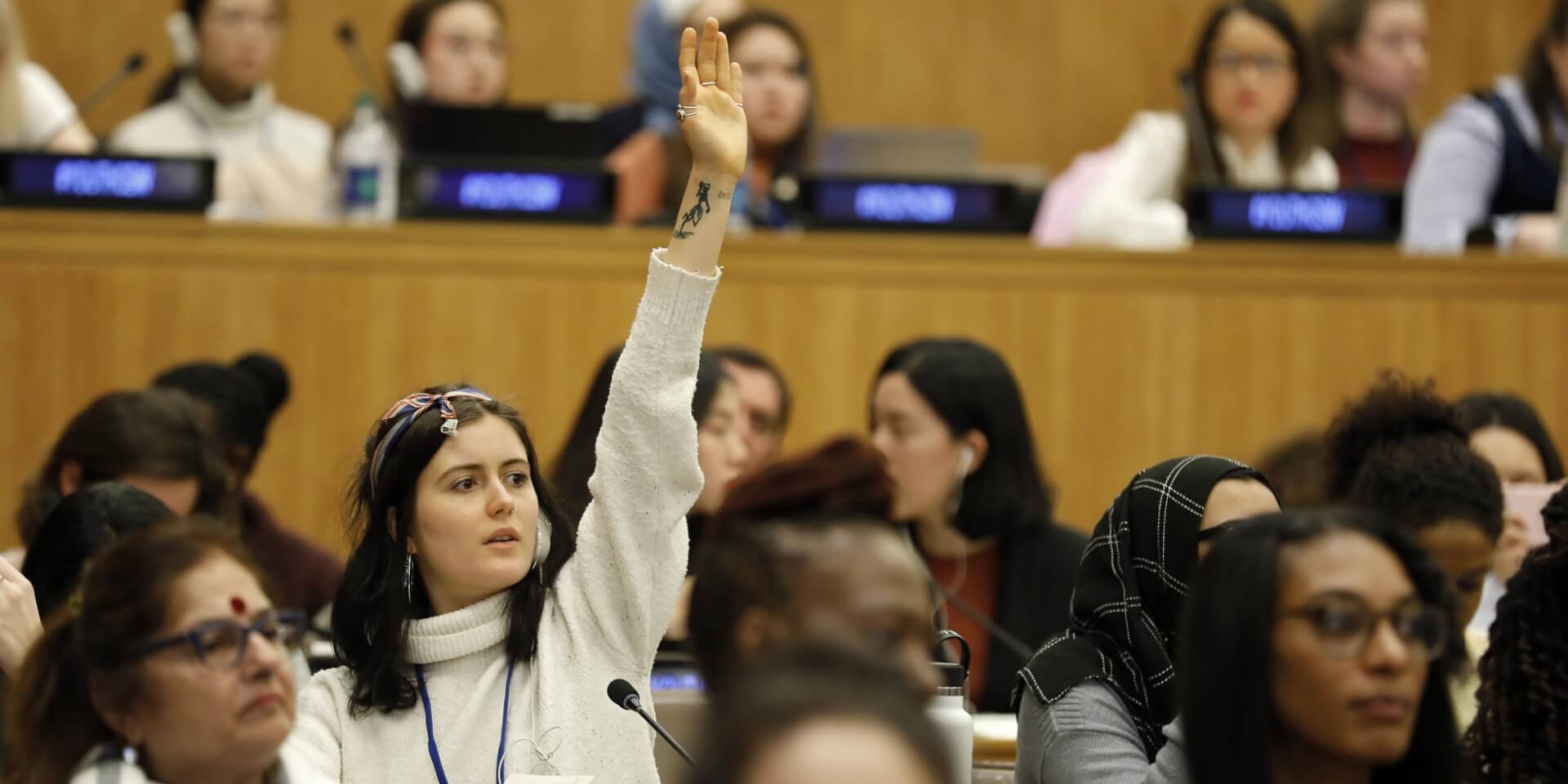 UN Women at a meeting
