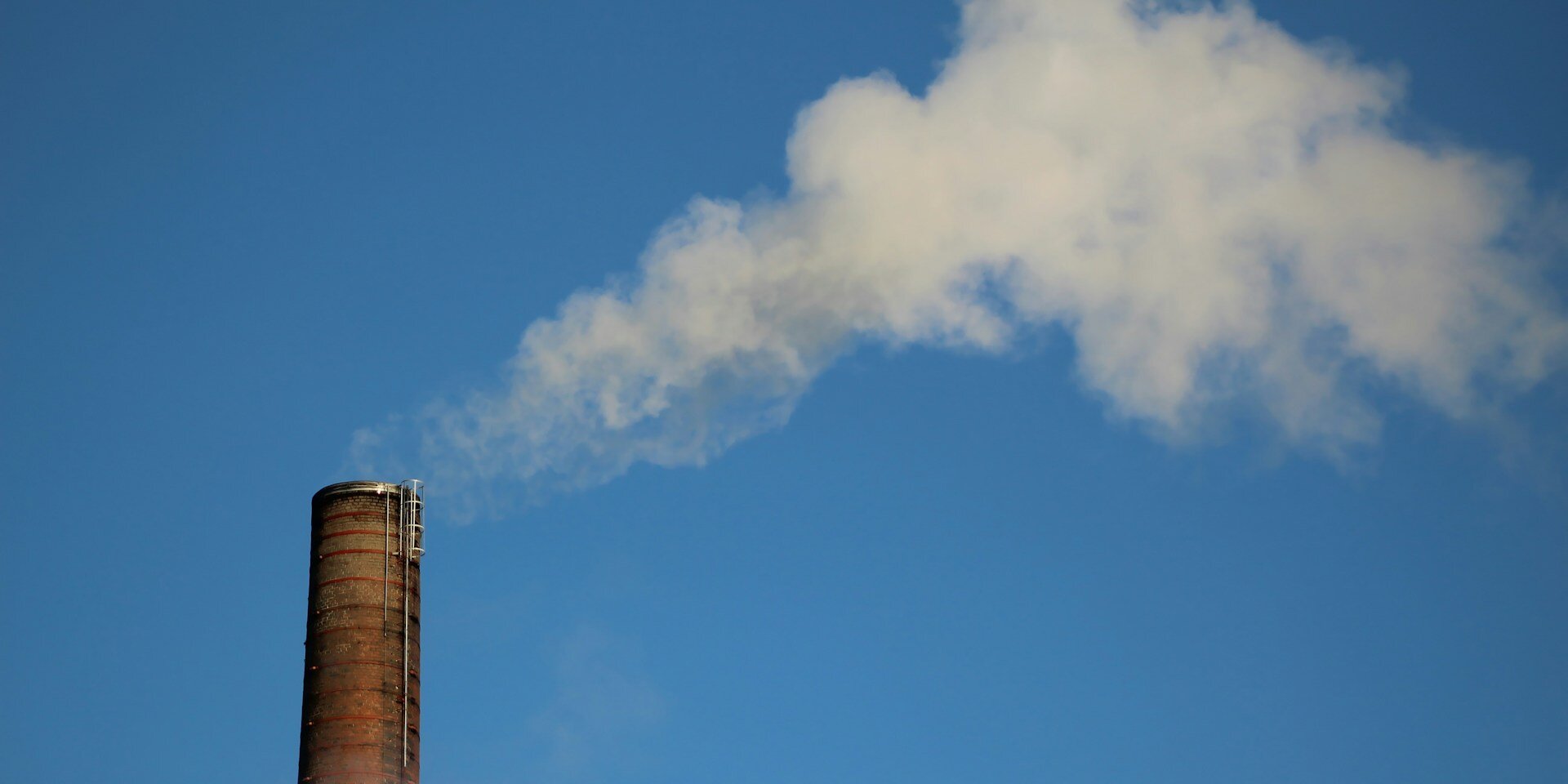 Pollution smoke arising from chimney