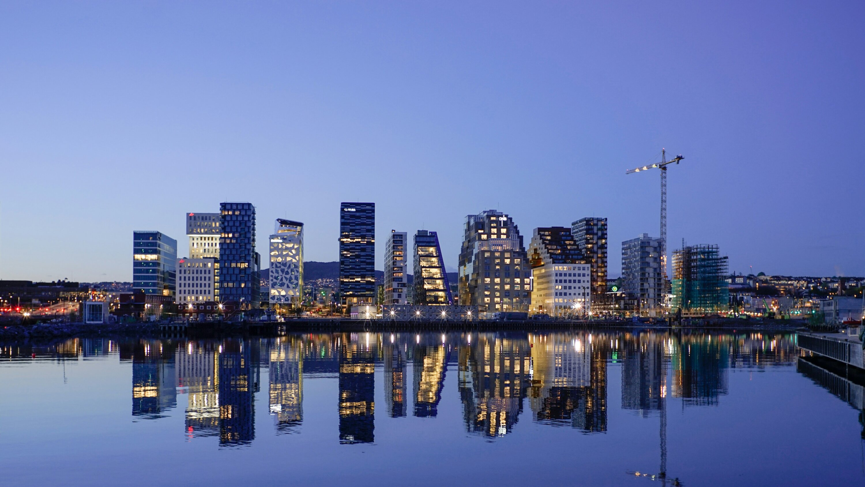 Осла, Нарвегія, вечарам