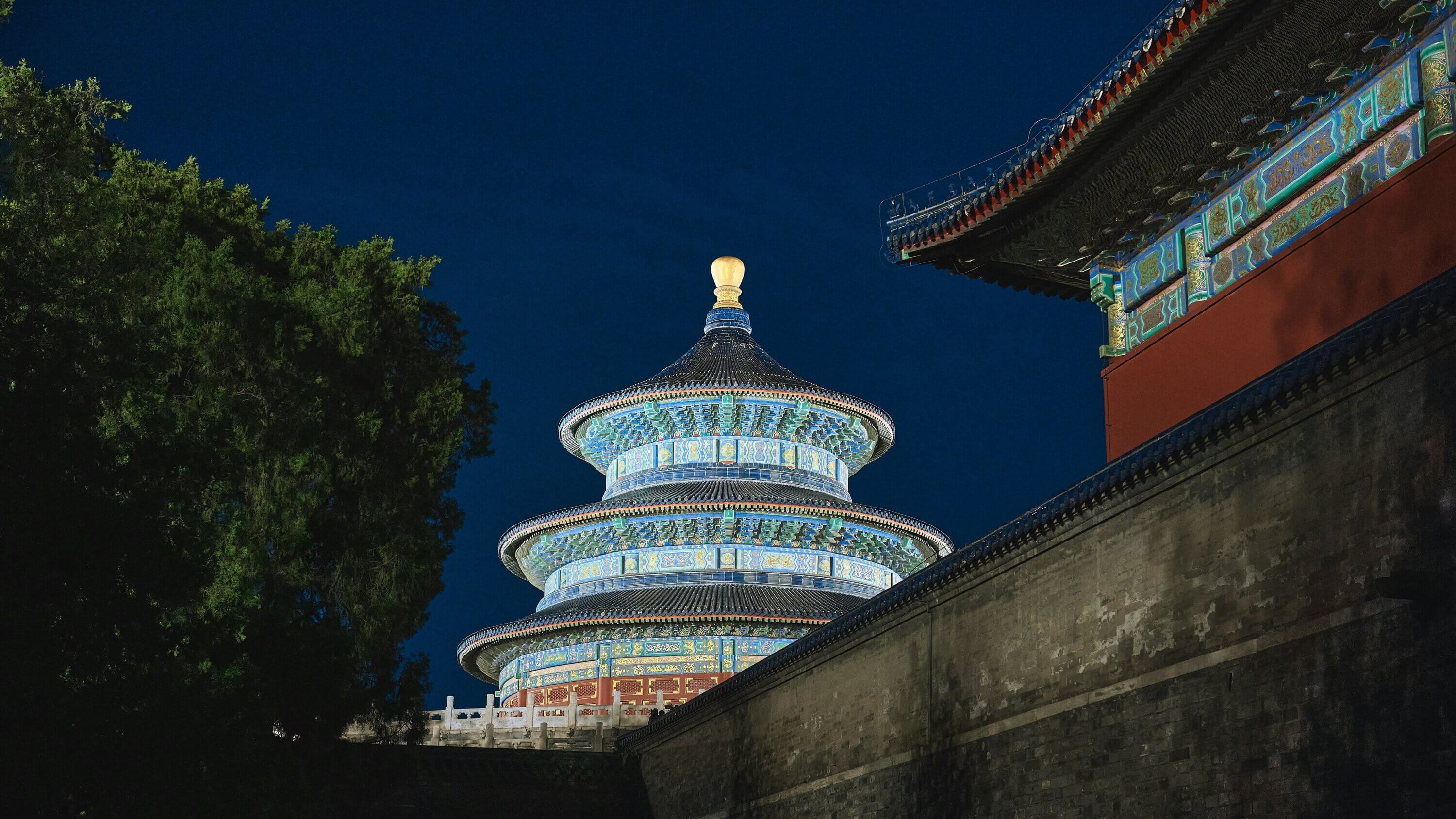 معبد السماء في الليل، بكين، الصين