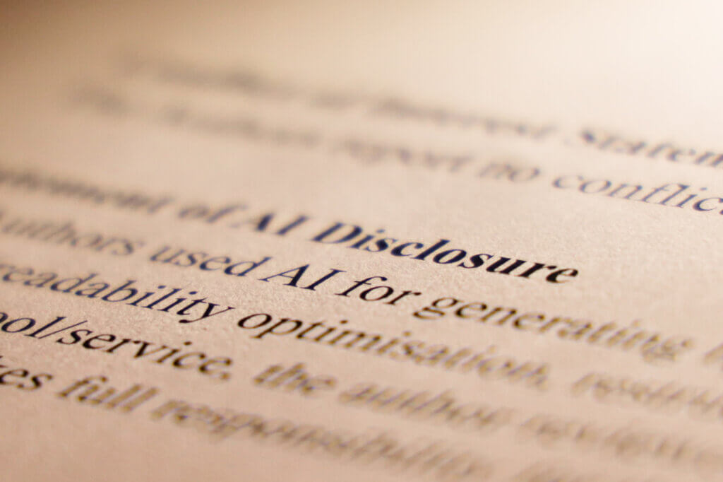 frază de dezvăluire a inteligenței artificiale într-un text