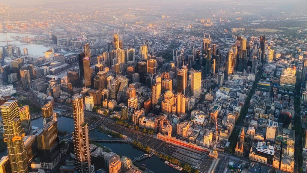 L'horizon de Melbourne, Australie